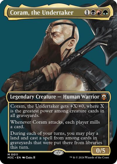 Coram, the Undertaker (Borderless) card art