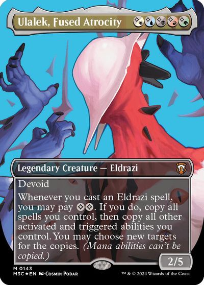 Ulalek, Fused Atrocity (Borderless) (Ripple Foil) card art