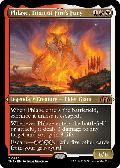 Phlage, Titan of Fire's Fury (Foil Etched) card art
