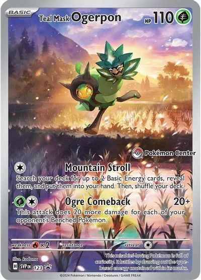 Teal Mask Ogerpon - 123 (Pokemon Center Exclusive) card art