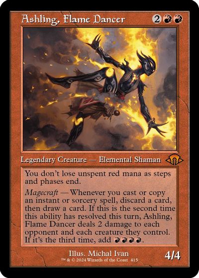 Ashling, Flame Dancer (Retro Frame) card art