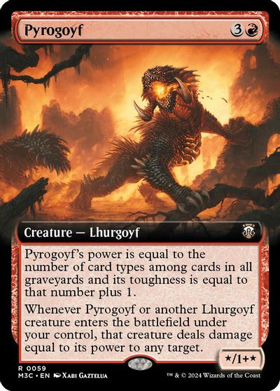 Pyrogoyf (Extended Art) (Ripple Foil) card art