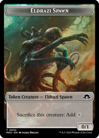 Eldrazi Spawn // Fanatic of Rhonas Double-Sided Token card art