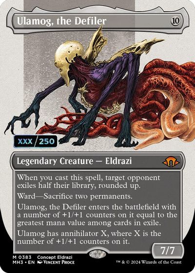 Ulamog, the Defiler (Borderless) (Serial Numbered) card art