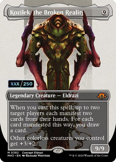 Kozilek, the Broken Reality (Borderless) (Serial Numbered) card art