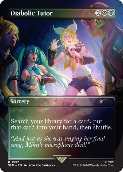 Diabolic Tutor (1592) (Rainbow Foil) card art