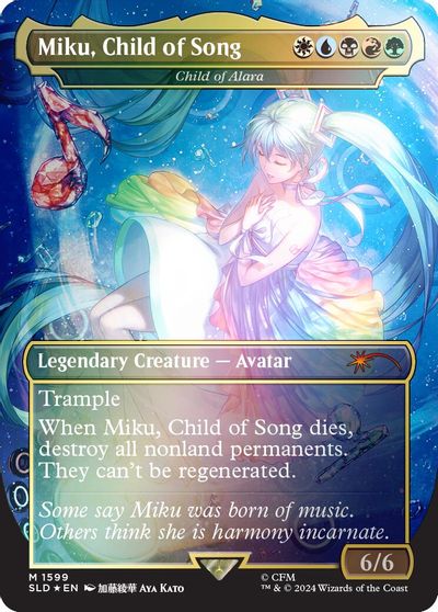 Miku, Child of Song - Child of Alara (Rainbow Foil) card art