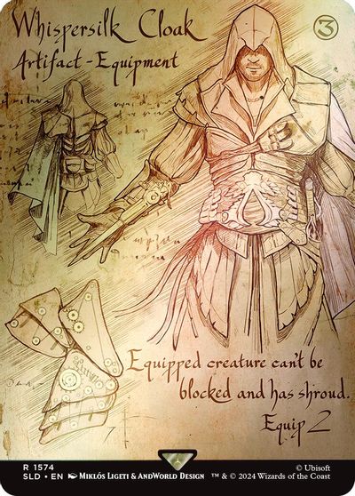 Whispersilk Cloak (Rainbow Foil) card art
