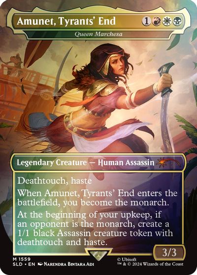 Amunet, Tyrants' End - Queen Marchesa (Rainbow Foil) card art