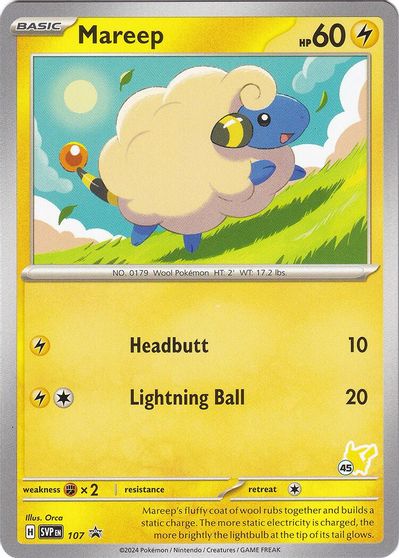 Mareep - Pikachu 45 card art