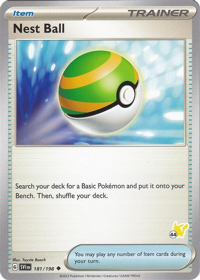 Nest Ball - Pikachu 44 card art