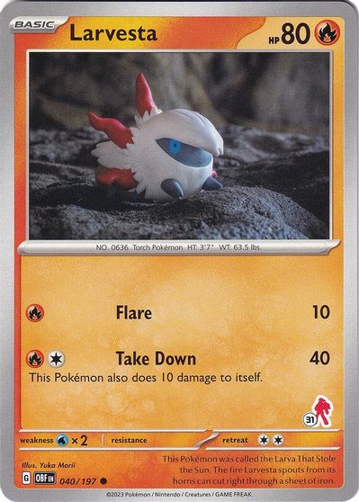 Larvesta - Armarouge 31 card art
