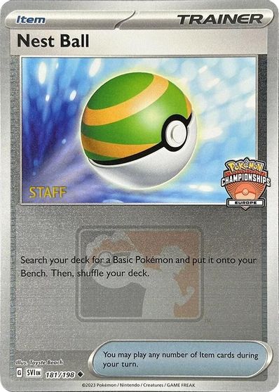 Nest Ball - 181/198 (Europe Championships) [Staff] card art