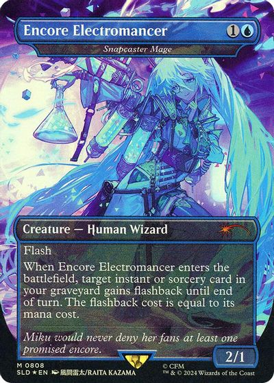 Encore Electromancer - Snapcaster Mage (Rainbow Foil) card art