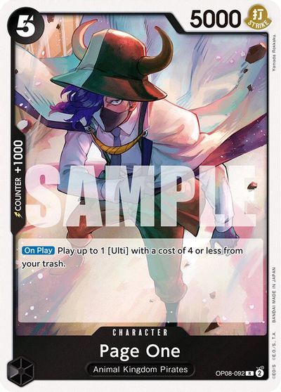 Page One card art