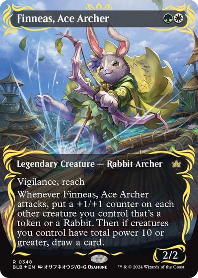 Finneas, Ace Archer (Borderless) (Raised Foil) card art