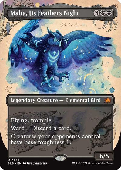 Maha, Its Feathers Night (Borderless) card art
