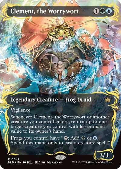 Clement, the Worrywort (Borderless) (Raised Foil) card art