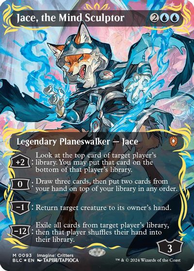 Jace, the Mind Sculptor (Borderless) (Raised Foil) card art
