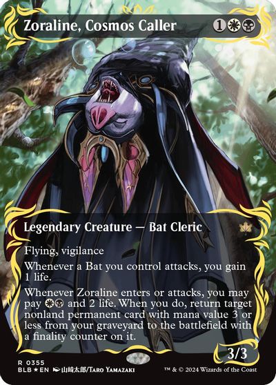 Zoraline, Cosmos Caller (Borderless) (Raised Foil) card art
