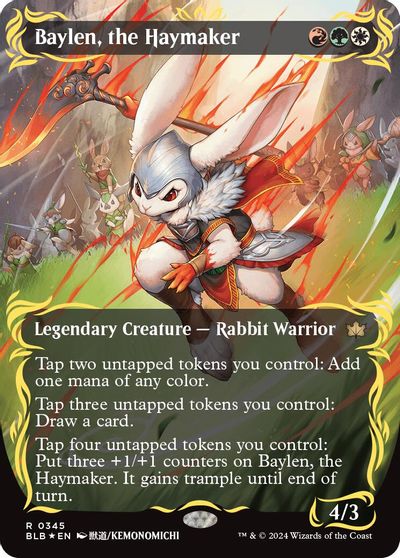 Baylen, the Haymaker (Borderless) (Raised Foil) card art