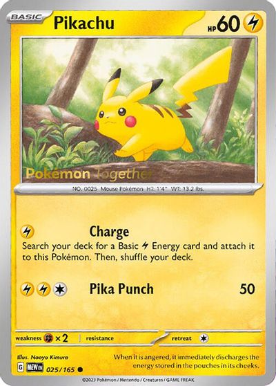 Pikachu - 025/165 (Pokemon Together) card art
