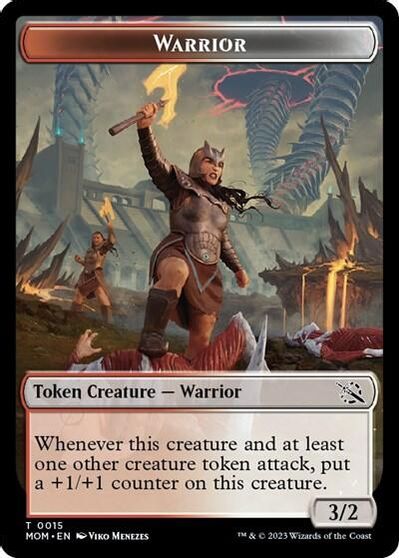 Warrior // Phyrexian Hydra (0012) Double-Sided Token card art