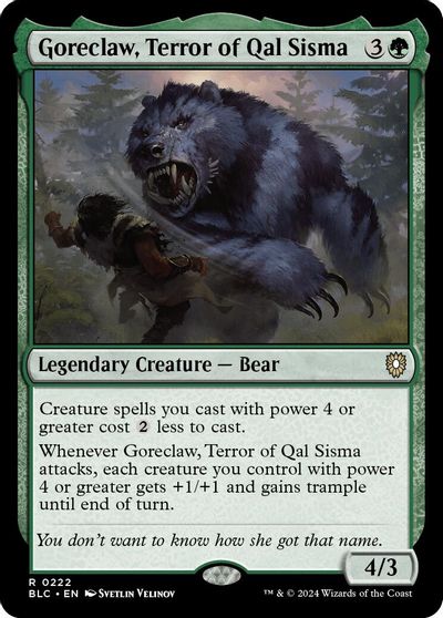 Goreclaw, Terror of Qal Sisma card art
