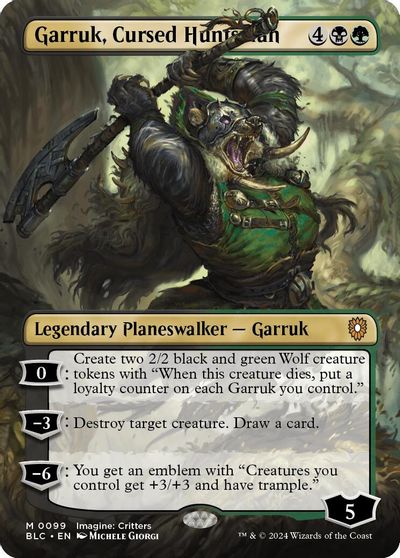 Garruk, Cursed Huntsman (Borderless) card art