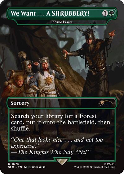 We Want...A SHRUBBERY! - Three Visits card art
