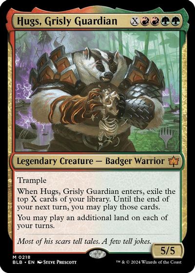 Hugs, Grisly Guardian card art
