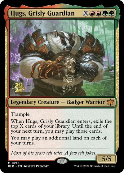 Hugs, Grisly Guardian card art