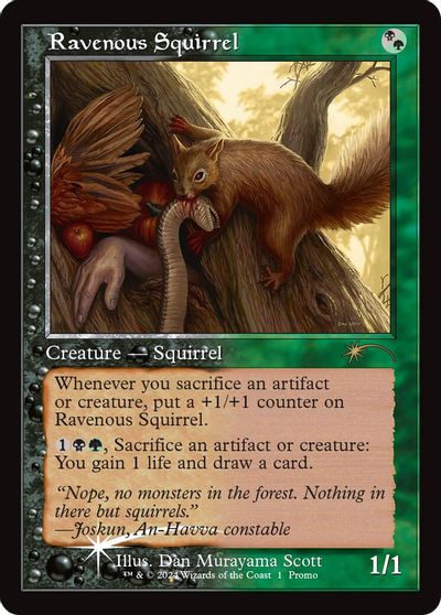 Ravenous Squirrel (Retro Frame) card art