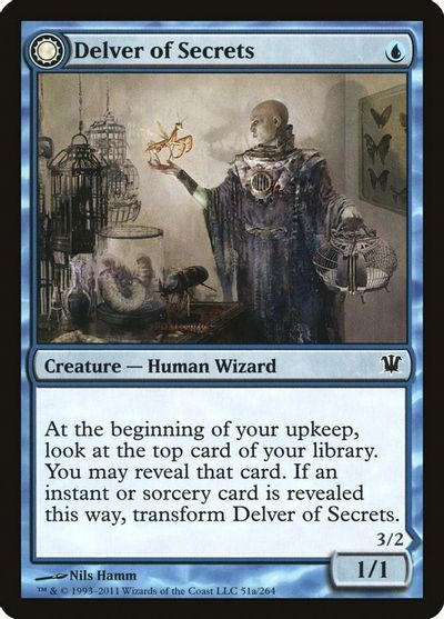 Delver of Secrets card art