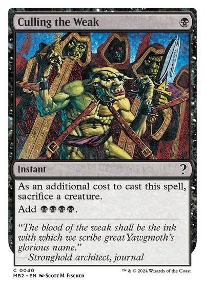 Culling the Weak (White Border) card art