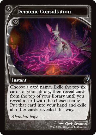 Demonic Consultation (Future Sight) card art