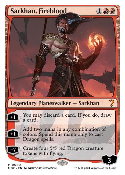 Sarkhan, Fireblood (White Border) card art