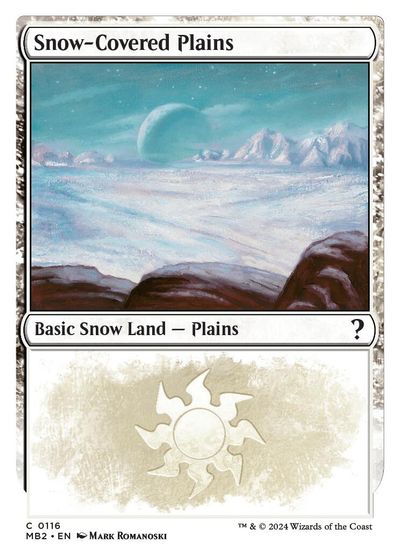 Snow-Covered Plains (White Border) card art