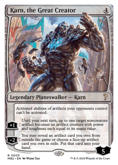 Karn, the Great Creator (White Border) card art