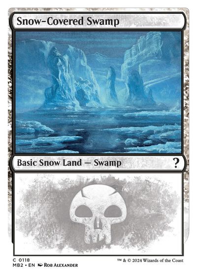 Snow-Covered Swamp (White Border) card art