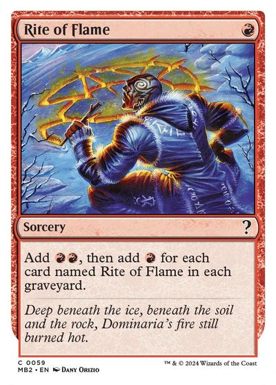 Rite of Flame (White Border) card art