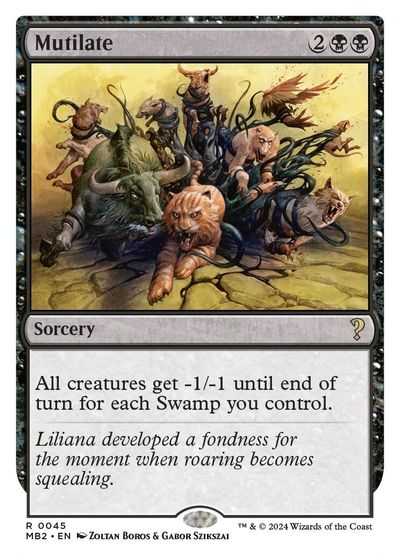 Mutilate (White Border) card art