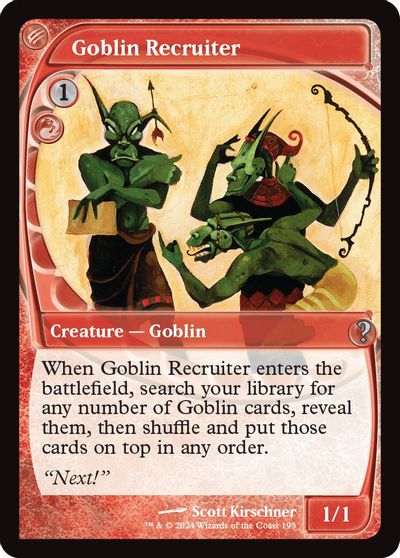 Goblin Recruiter (Future Sight) card art