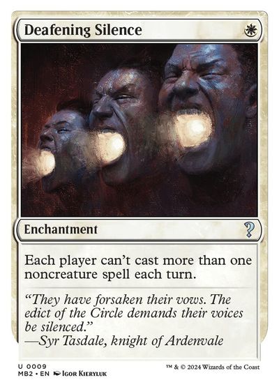 Deafening Silence (White Border) card art