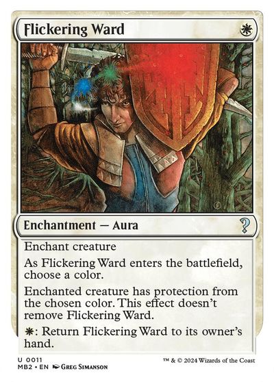 Flickering Ward (White Border) card art