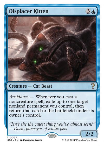 Displacer Kitten (White Border) card art