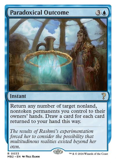Paradoxical Outcome (White Border) card art