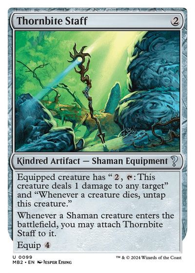 Thornbite Staff (White Border) card art