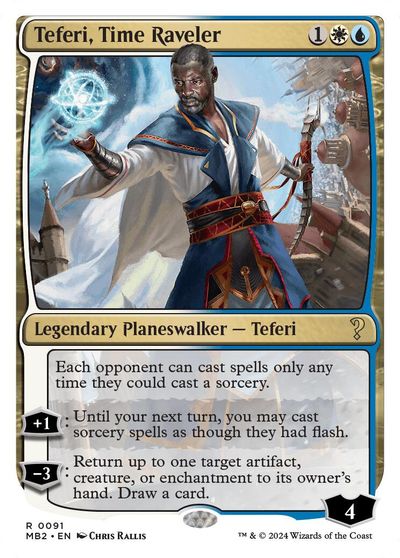 Teferi, Time Raveler (White Border) card art