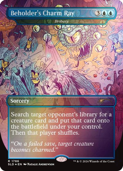 Beholder's Charm Ray - Bribery (Rainbow Foil) card art